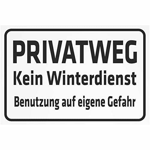INDIGOS UG - Aluverbundplatte Schilder 3mm - Sicherheit - Privatweg - Kein Winterdienst - Benutzung auf eigene Gefahr - 400x300 mm - Hotel, Firma, Schutz, KITA, Arzt, Praxis, Wohnung INDIGOS UG - Aluverbundplatte Schilder 3mm - Sicherheit - Privatweg - Kein Winterdienst - Benutzung auf eigene Gefahr - 400x300 mm - Hotel, Firma, Schutz, KITA, Arzt, Praxis, Wohnung von INDIGOS