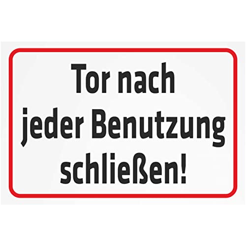 INDIGOS UG - Aluverbundplatte Schilder 3mm - Sicherheit - Tor nach jeder Benutzung schließen - 400x300 mm - Hotel, Firma, Schutz, KITA, Arzt, Praxis, Wohnung INDIGOS UG - Aluverbundplatte Schilder 3mm - Sicherheit - Tor nach jeder Benutzung schließen - 400x300 mm - Hotel, Firma, Schutz, KITA, Arzt, Praxis, Wohnung von INDIGOS