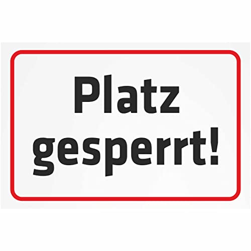 INDIGOS UG - Aluverbundplatte Schilder 3mm - Sicherheit - Vereinsgelände - Platz gesperrt - 400x300 mm - Hotel, Firma, Schutz, KITA, Arzt, Praxis, Wohnung von INDIGOS