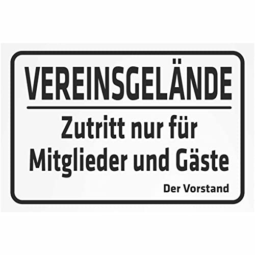 INDIGOS UG - Aluverbundplatte Schilder 3mm - Sicherheit - Vereinsgelände - Zutritt nur für Mitglieder und Gäste - Der Vorstand - 400x300 mm - Hotel, Firma, Schutz, KITA, Arzt, Praxis, Wohnung INDIGOS UG - Aluverbundplatte Schilder 3mm - Sicherheit - Vereinsgelände - Zutritt nur für Mitglieder und Gäste - Der Vorstand - 400x300 mm - Hotel, Firma, Schutz, KITA, Arzt, Praxis, Wohnung von INDIGOS
