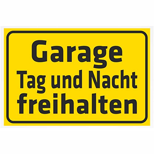 INDIGOS UG - Aufkleber - Sicherheit - Garage Tag und Nacht freihalten - 200x150 mm - Hotel, Firma, Schutz, Kita, Arzt, Praxis, Wohnung von INDIGOS