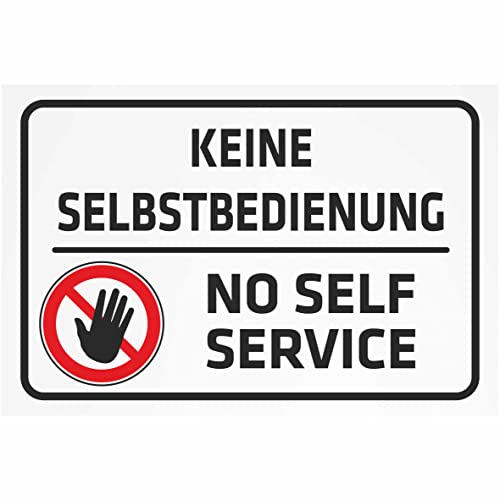 Indigos UG Aufkleber Keine Selbstbedienung No self Service 200x150 mm Hotel, Firma, Schutz, Kita, Arzt, Praxis, Wohnung Sicherheit Warnung Indigos UG Aufkleber Keine Selbstbedienung No self Service 200x150 mm Hotel, Firma, Schutz, Kita, Arzt, Praxis, Wohnung Sicherheit Warnung von INDIGOS