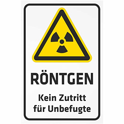 Indigos UG Aufkleber Röntgen Kein Zutritt für Unbefugte 200x150 mm Hotel, Firma, Schutz, Kita, Arzt, Praxis, Wohnung Sicherheit Warnung von INDIGOS