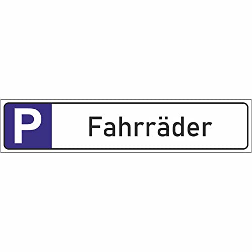 INDIGOS UG - Fahrräder - Schild - 52x11cm - Parkplatzschild Parkplatz - Alu-Dibond - Kennzeichen - Namensschild - Garage, Hotel, Parkplatz, Schule, Carport Firma von INDIGOS