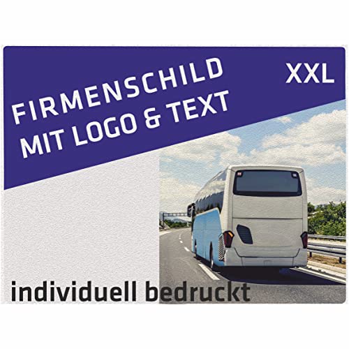 INDIGOS UG - Firmenschild - Schilder selbst gestalten 100x50 cm - mit Ihrem Logo, Firmenname, personalisierte Geschenke - Foto & Wunschtext - Schild für Rezeption, Lobby, Firma, Hotel, Empfang, INDIGOS UG - Firmenschild - Schilder selbst gestalten 100x50 cm - mit Ihrem Logo, Firmenname, personalisierte Geschenke - Foto & Wunschtext - Schild für Rezeption, Lobby, Firma, Hotel, Empfang, von INDIGOS