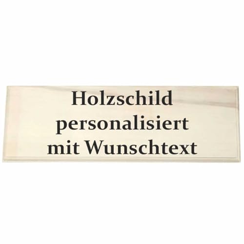 INDIGOS UG Holz Schild viereck mit Aufhänger - Holzschilder - ca. 30x10 cm - Schilder selber gestalten - individuell personalisiert mit Ihrem Wunschtext von INDIGOS