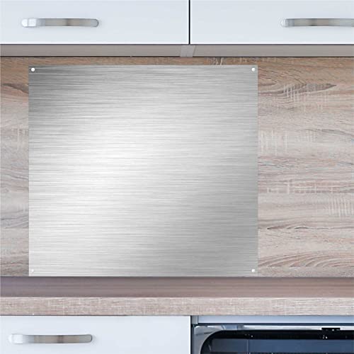 INDIGOS UG Küchenrückwand Platte für Fliesenspiegel - Edelstahllook - 80x50 cm - Spritzschutz Aluverbundplatte hitzebeständig - Rückwand Küche modern abwischbar - Herd & Ofen - Wandverkleidung INDIGOS UG Küchenrückwand Platte für Fliesenspiegel - Edelstahllook - 80x50 cm - Spritzschutz Aluverbundplatte hitzebeständig - Rückwand Küche modern abwischbar - Herd & Ofen - Wandverkleidung von INDIGOS