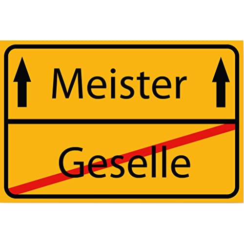 INDIGOS UG - Ortsschild - Geselle - Meister - Ortsschild - Spruch - Ortsschild Design Deko Geschenkidee - Türschild - Büro - Party INDIGOS UG - Ortsschild - Geselle - Meister - Ortsschild - Spruch - Ortsschild Design Deko Geschenkidee - Türschild - Büro - Party von INDIGOS