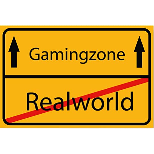 INDIGOS UG - Ortsschild - Realworld - Gamingzone - Ortsschild - Spruch - Ortsschild Design Deko Geschenkidee - Türschild - Büro - Party INDIGOS UG - Ortsschild - Realworld - Gamingzone - Ortsschild - Spruch - Ortsschild Design Deko Geschenkidee - Türschild - Büro - Party von INDIGOS