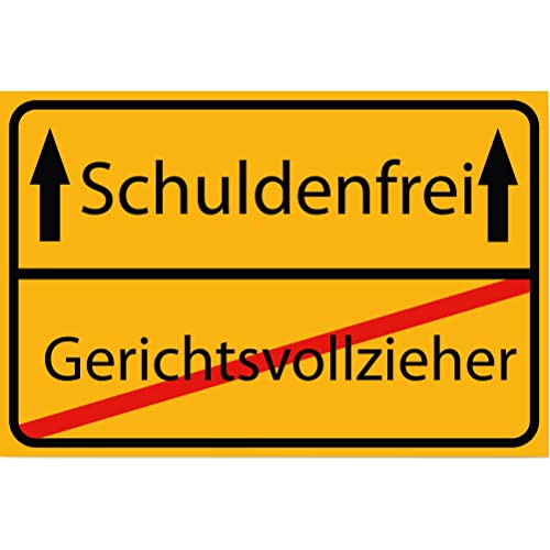 INDIGOS UG - Ortsschild - Schuldenfrei - Gerichtsvollzieher - Ortsschild - Spruch - Ortsschild Design Deko Geschenkidee - Türschild - Büro - Party INDIGOS UG - Ortsschild - Schuldenfrei - Gerichtsvollzieher - Ortsschild - Spruch - Ortsschild Design Deko Geschenkidee - Türschild - Büro - Party von INDIGOS