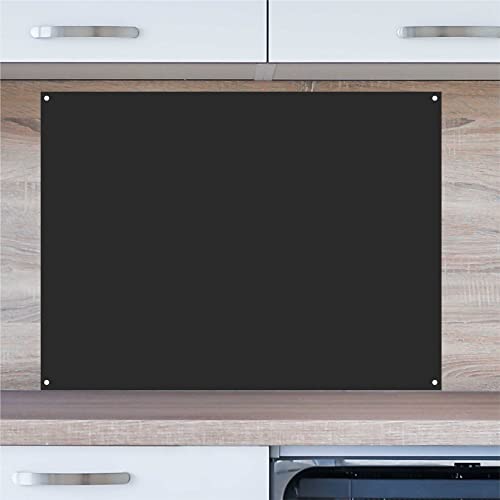 INDIGOS UG Spritzschutz - schwarz - 110x65 cm - Aluverbund Platte - Küche - Küchenrückwand - Schild - Ofen - Fliesenspiegel - Herd von INDIGOS