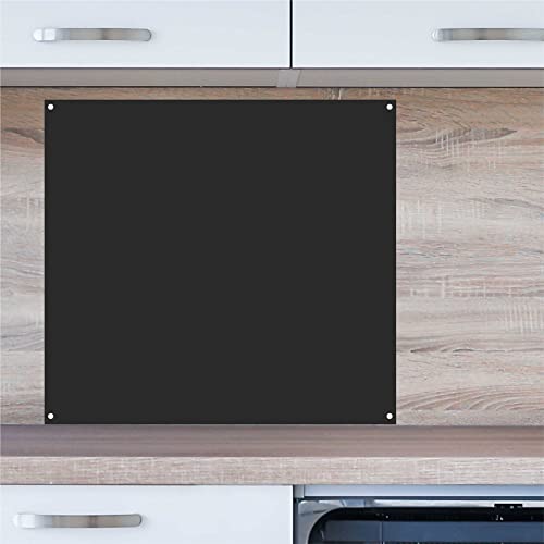 INDIGOS UG Spritzschutz - schwarz - 60x50 cm - Aluverbund Platte - Küche - Küchenrückwand - Schild - Ofen - Fliesenspiegel - Herd von INDIGOS