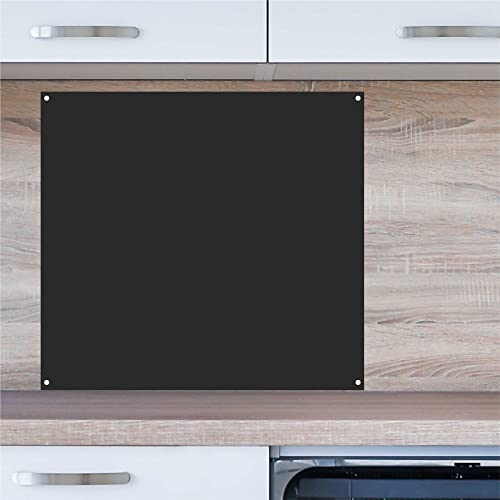 INDIGOS UG Spritzschutz - schwarz - 60x55 cm - Aluverbund Platte - Küche - Küchenrückwand - Schild - Ofen - Fliesenspiegel - Herd von INDIGOS