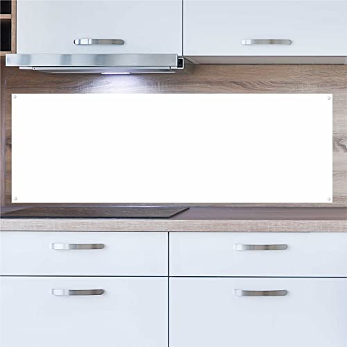 INDIGOS UG Spritzschutz - weiß - 120x55 cm - Aluverbund Platte - Küche - Küchenrückwand - Schild - Ofen - Fliesenspiegel - Herd von INDIGOS