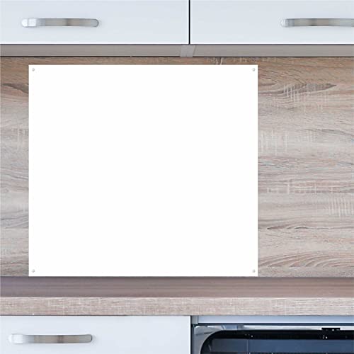 INDIGOS UG Spritzschutz - weiß - 60x50 cm - Aluverbund Platte - Küche - Küchenrückwand - Schild - Ofen - Fliesenspiegel - Herd von INDIGOS