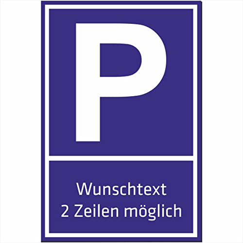 INDIGOS UG - WUNSCHTEXT Schild - 80x60cm - PVC - Parkplatz - personalisiert Text - Straßenschild - Namensschild - Hausnummer - Garage, Hotel, Parkplatz, Schule, Carport, Firma individuell INDIGOS UG - WUNSCHTEXT Schild - 80x60cm - PVC - Parkplatz - personalisiert Text - Straßenschild - Namensschild - Hausnummer - Garage, Hotel, Parkplatz, Schule, Carport, Firma individuell von INDIGOS