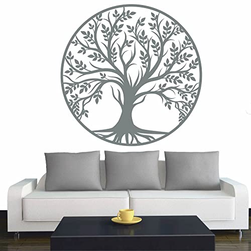 INDIGOS UG - Wandtattoo Wohnzimmer - Wandaufkleber Baum des Lebens - 0 - Lebensbaum Weltenbaum - 120x120 cm - Grau - Aufkleber Kinderzimmer Schlafzimmer Küche Badezimmer Büro Dekoration INDIGOS UG - Wandtattoo Wohnzimmer - Wandaufkleber Baum des Lebens - 0 - Lebensbaum Weltenbaum - 120x120 cm - Grau - Aufkleber Kinderzimmer Schlafzimmer Küche Badezimmer Büro Dekoration von INDIGOS