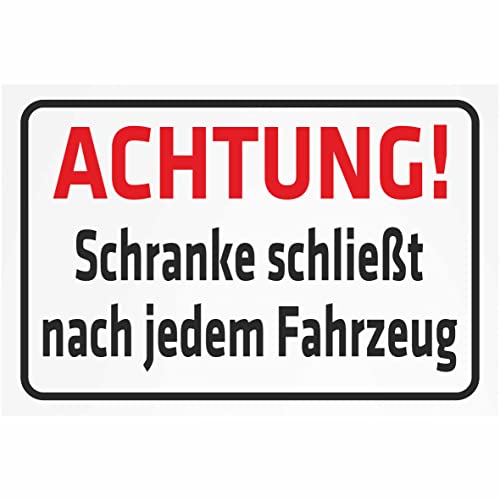 Indigos UG Aufkleber Achtung! Schranke schließt nach jedem Fahrzeug 300x200 mm Hotel, Firma, Schutz, Kita, Arzt, Praxis, Wohnung Sicherheit Warnung Indigos UG Aufkleber Achtung! Schranke schließt nach jedem Fahrzeug 300x200 mm Hotel, Firma, Schutz, Kita, Arzt, Praxis, Wohnung Sicherheit Warnung von INDIGOS