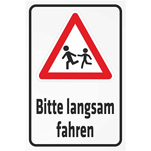 Indigos UG Aufkleber Bitte langsam Fahren 600x400 mm Hotel, Firma, Schutz, Kita, Arzt, Praxis, Wohnung Sicherheit Warnung Indigos UG Aufkleber Bitte langsam Fahren 600x400 mm Hotel, Firma, Schutz, Kita, Arzt, Praxis, Wohnung Sicherheit Warnung von INDIGOS