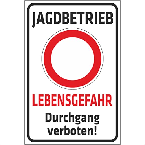 Indigos UG Aufkleber Jagdbetrieb - Lebensgefahr - Durchgang verboten - 300x200 mm - Hotel, Firma, Schutz, Kita, Arzt, Praxis, Wohnung - Sicherheit - Warnung Indigos UG Aufkleber Jagdbetrieb - Lebensgefahr - Durchgang verboten - 300x200 mm - Hotel, Firma, Schutz, Kita, Arzt, Praxis, Wohnung - Sicherheit - Warnung von INDIGOS