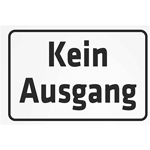 Indigos UG Aufkleber Kein Ausgang 300x200 mm Hotel, Firma, Schutz, Kita, Arzt, Praxis, Wohnung Sicherheit Warnung von INDIGOS