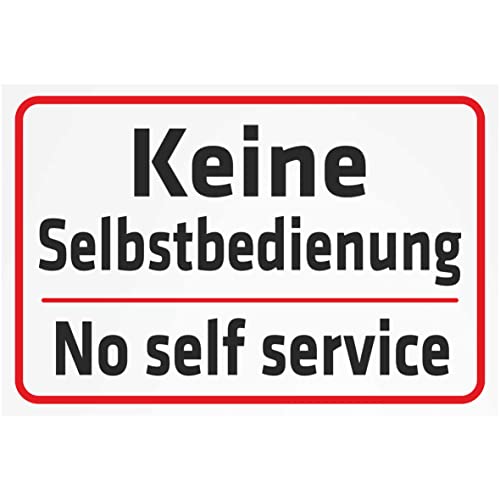 Indigos UG Aufkleber Keine Selbstbedienung No self Service 200x150 mm Hotel, Firma, Schutz, Kita, Arzt, Praxis, Wohnung Sicherheit Warnung Indigos UG Aufkleber Keine Selbstbedienung No self Service 200x150 mm Hotel, Firma, Schutz, Kita, Arzt, Praxis, Wohnung Sicherheit Warnung von INDIGOS