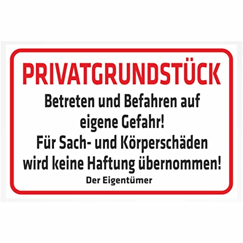 Indigos UG Aufkleber Privatgrundstück Betreten und Befahren auf eigene Gefahr 600x400 mm Hotel, Firma, Schutz, Kita, Arzt, Praxis, Wohnung Sicherheit Warnung Indigos UG Aufkleber Privatgrundstück Betreten und Befahren auf eigene Gefahr 600x400 mm Hotel, Firma, Schutz, Kita, Arzt, Praxis, Wohnung Sicherheit Warnung von INDIGOS