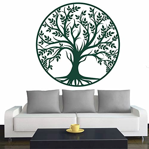 INDIGOS UG - Wandtattoo Wohnzimmer - Wandaufkleber Baum des Lebens - 0 - Lebensbaum Weltenbaum - 80x80 cm - Dunkelgruen - Aufkleber Kinderzimmer Schlafzimmer Küche Badezimmer Büro Dekoration INDIGOS UG - Wandtattoo Wohnzimmer - Wandaufkleber Baum des Lebens - 0 - Lebensbaum Weltenbaum - 80x80 cm - Dunkelgruen - Aufkleber Kinderzimmer Schlafzimmer Küche Badezimmer Büro Dekoration von INDIGOS