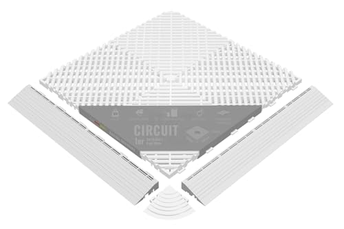 IYG Floor - Rampenstück männlich Garagenboden Belag Fliesen Garagen Boden Matten Werkstatt Kunststoff Belag Werkstattboden Klickfliesen Platte Garage Tile von INDIVIDUALise your CAR