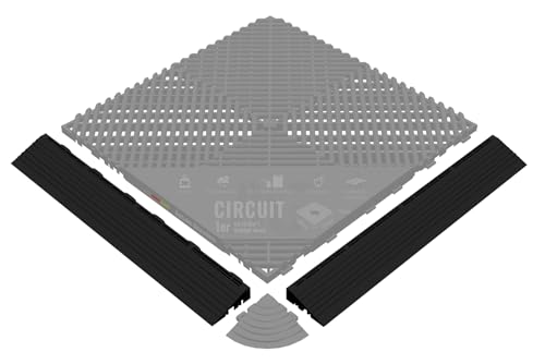 IYG Floor - Rampenstück weiblich Garagenboden Belag Fliesen Garagen Boden Matten Werkstatt Kunststoff Belag Werkstattboden Klickfliesen Platte Garage Tile von INDIVIDUALise your CAR