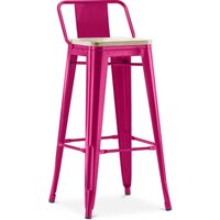 Industrial Style - Barhocker mit Rückenlehne - Industriedesign - Holz & Stahl - 76cm - New Edition - Stylix Fuchsia Industrial Style - Barhocker mit Rückenlehne - Industriedesign - Holz & Stahl - 76cm - New Edition - Stylix Fuchsia von INDUSTRIAL STYLE