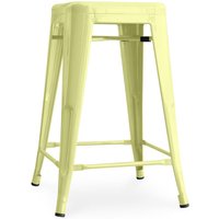 Barhocker - Industriedesign - 60cm - Neuauflage - Stylix Pastellgelb von INDUSTRIAL STYLE