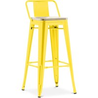 Industrial Style - Barhocker mit Rückenlehne - Industriedesign - Holz & Stahl - 76cm - New Edition - Stylix Gelb von INDUSTRIAL STYLE