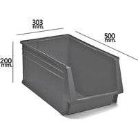 Gaveta Apilable Gris Nº58 500x303x200 mm. von INDUSTRIAS TAYG