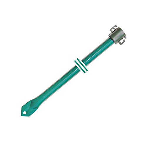 Gartenstab Zaunpfosten - 18 x 1500 mm - grün pulverbeschichtet mit Spezialkappe und spitzem Bodenstück von INDUTEC