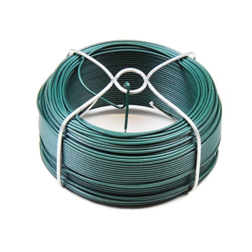 INDUTEC Drahtspinne Drahtrolle Drahtspule Draht grün beschichtet 1,4 mm - Länge 60 m von INDUTEC