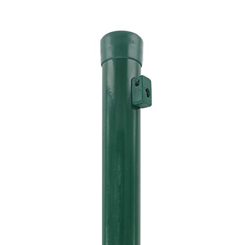 INDUTEC Zaunpfosten - Ø 34 x 1750 mm - für Maschendraht Drahtzaun - grün pulverbeschichtet - mit Drahthaltern INDUTEC Zaunpfosten - Ø 34 x 1750 mm - für Maschendraht Drahtzaun - grün pulverbeschichtet - mit Drahthaltern von INDUTEC