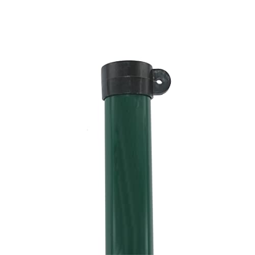 INDUTEC Zaunpfosten für Maschendraht Drahtzaun - grün pulverbeschichtet - ohne Drahthalter 42 x 1200mm von INDUTEC