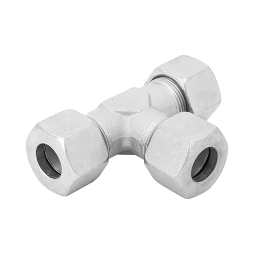 Schneidringverschraubung T-Stück DIN 2353 Stahl verzinkt Klemmringverschraubung Rohrverbinder Hydraulikfitting T 8 L 8 mm Rohrverschraubung EN ISO 8434-1 Schneidringverschraubung T-Stück DIN 2353 Stahl verzinkt Klemmringverschraubung Rohrverbinder Hydraulikfitting T 8 L 8 mm Rohrverschraubung EN ISO 8434-1 von INDUTEC