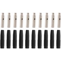 10 Stück 2 mm isolierte Bananenstecker mit abgeschirmtem Schutz für Prüfgeräte, schwarz von INEASICER