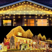 10 m 400 LEDs, verbindbare Lichtervorhänge für drinnen und draußen, 8 Beleuchtungsmodi, wasserdichte, regenfeste Lichterketten-Dekoration für Partys, von INEASICER