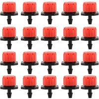 100 Stück Tropfbewässerungstropfer, Garten-Emitter-Sprinklerdüsen, 360° verstellbare automatische Tropfbewässerung für DIY-Gewächshaus-Rasenpflanzen von INEASICER