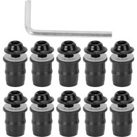 10PCS Motorrad M5x16mm/0,6 in Universal Windschutzscheibe Schraube Kit mit Schlüssel Schwarz von INEASICER