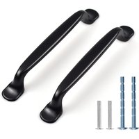 12 96 mm große, schwarze verdeckte Griffe für Küchenschränke, Möbel, Schubladen und Badezimmertüren von INEASICER