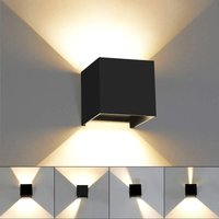 12W Wandleuchte für Innen/Außen, LED-Wandlampe, wasserdicht, IP65, verstellbar, nach oben und unten, Designlampe, 3000K, warmweiß, Wandleuchten für von INEASICER
