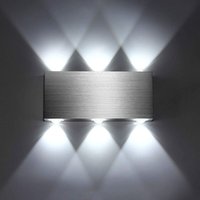 18W LED-Wandleuchte für den Innenbereich, modern, quadratisch, Up-Down-Aluminium-Wandlampe, Dekorationsbeleuchtung für Schlafzimmer, Büro, Bett, von INEASICER