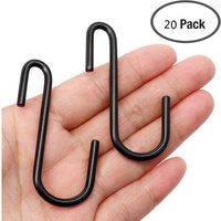 20er-Pack robuste schwarze S-förmige Haken für Küche, Bad, Schlafzimmer und Büro für Töpfe, Handtücher, Kleidung, Taschen, Pflanzen 20er-Pack robuste schwarze S-förmige Haken für Küche, Bad, Schlafzimmer und Büro für Töpfe, Handtücher, Kleidung, Taschen, Pflanzen von INEASICER