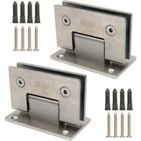 2er-Pack rahmenlose Glastürscharniere, Wandhalterungen, passend für 8–12 mm Glasplatten, 80–100 cm Türen, 90 Grad Schließen und Öffnen von INEASICER