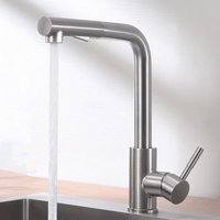 360° Schwenkbarer Küchenhahn mit Ausziehbrause, 2 Strahlarten Küchenarmatur, Edelstahl Küchenspüle Mischbatterie, Kalt/Warm Verfügbar von INEASICER