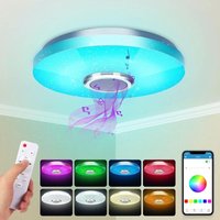 36W LED Deckenleuchte mit Bluetooth Lautsprecher, Smart mit Fernbedienung und APP Steuerung, Farbwechsel, Einstellbar für Schlafzimmer, Küche, Bad, 36W LED Deckenleuchte mit Bluetooth Lautsprecher, Smart mit Fernbedienung und APP Steuerung, Farbwechsel, Einstellbar für Schlafzimmer, Küche, Bad, von INEASICER